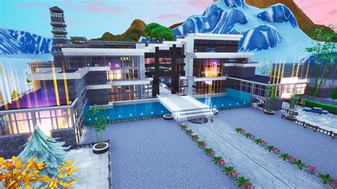 A modern mansion in fortnite creative !💎 (Over 9 hours of work ...