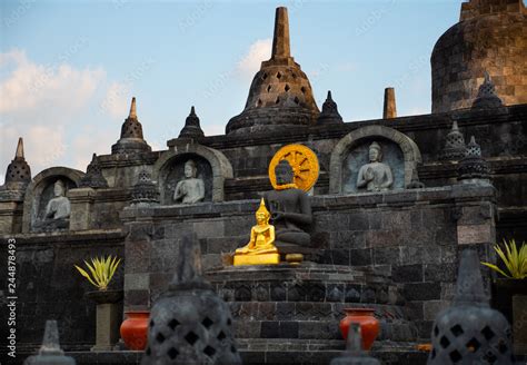 buddhist temple Brahma Vihara Arama with statues gods. balinese temple ...