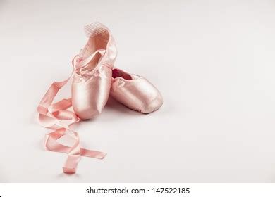 Pink Ballet Shoes On White Background Stock Photo (Edit Now) 147522185