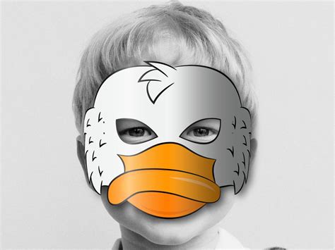 Goose Mask Printable Paper DIY for Kids and Adults. PDF - Etsy