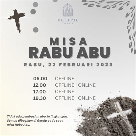 Misa Rabu Abu 2023 di Gereja Katedral Jakarta - SESAWI.NET