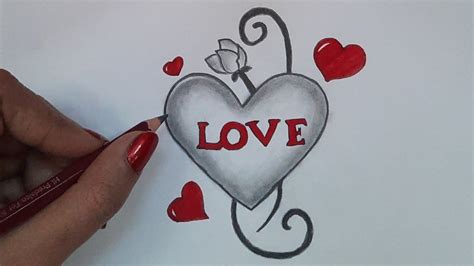 Romantic Heart Drawing