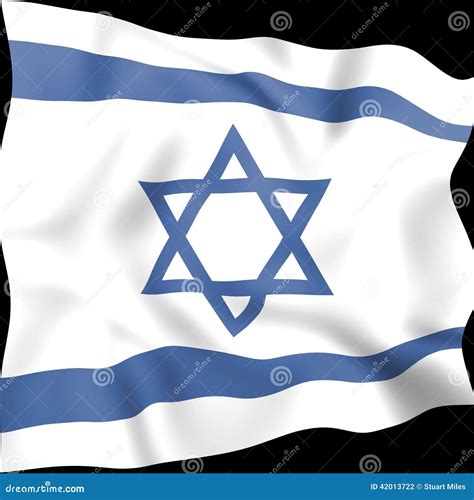 Israel Flag Indicates Middle East and Countries Stock Illustration ...