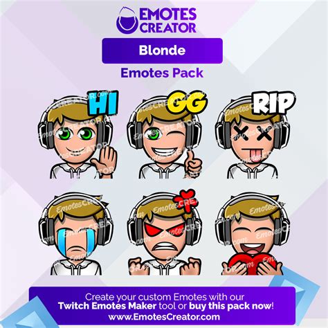 Blonde Emotes Pack – Emotes Creator