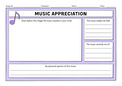 Free music worksheet templates to edit and print | Canva