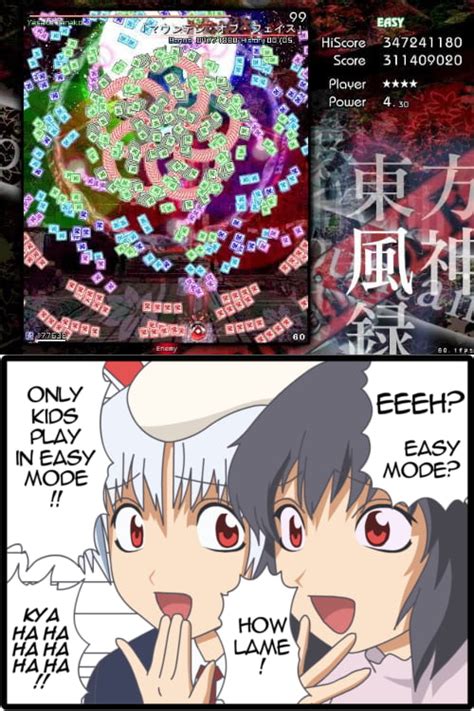 After playing some hours on Touhou on Lunatic Mode, you see the world ...