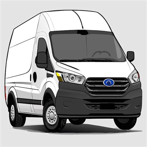 Premium Vector | Realistic white cargo van