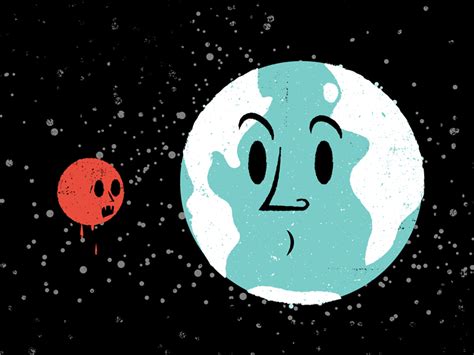 Illustrated Science Blood Moon by James Olstein on Dribbble