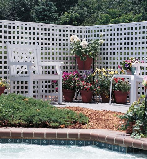 Privacy Lattice Panels - 4'x8' Vinyl Lattice - Barrette Outdoor Living