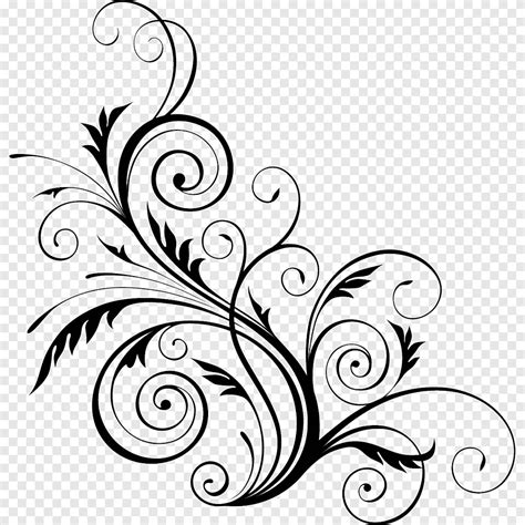 Floral design Flower, wall pattern, white, leaf png | PNGEgg