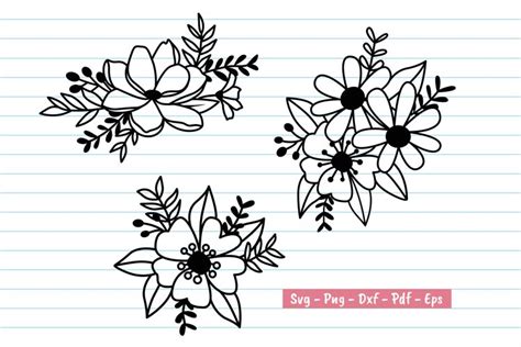 Flower Svg, Flower Svg Bundle, Simple Flower Svg (2324354)