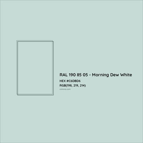 About RAL 190 85 05 - Morning Dew White Color - Color codes, similar ...