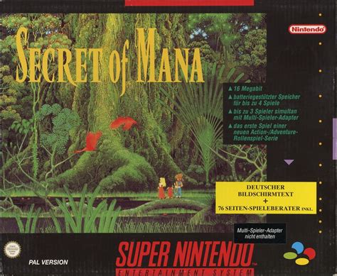 Secret of Mana (1993) SNES box cover art - MobyGames