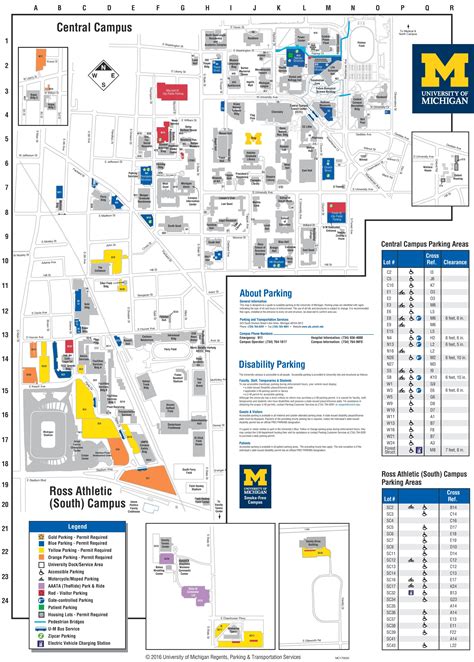 Ann Arbor - University of Michigan campus map