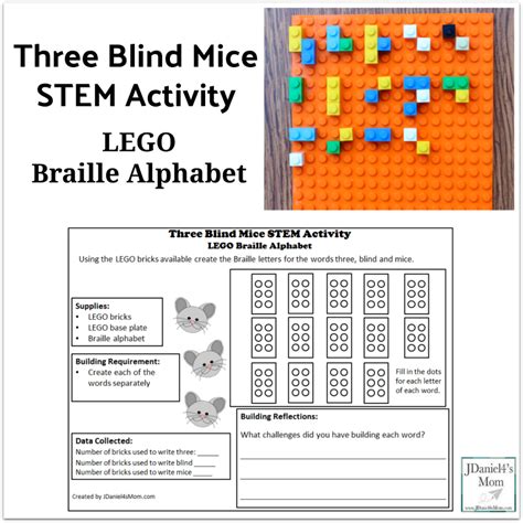 LEGO Braille Alphabet - Three Blind Mice STEM Activity