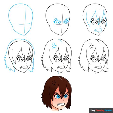 How to Draw an Angry Anime Girl - Easy Step by Step Tutorial