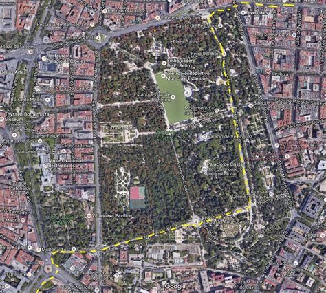 Retiro park map - Retiro park Madrid map (Spain)