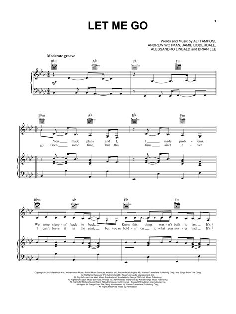 Let Me Go | Sheet Music Direct