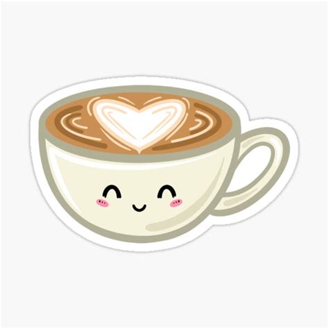 "Cute Latte" Sticker for Sale by KBellaCreative | Redbubble