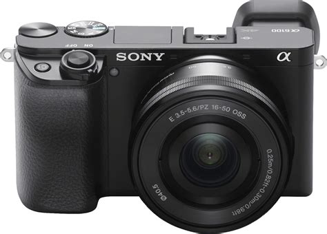 Sony Alpha 6100 Mirrorless 4K Video Camera with E PZ 16-50mm Lens Black ...