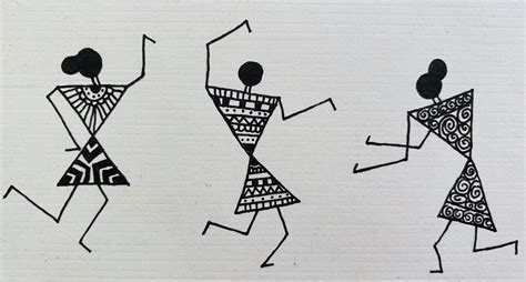 Warli Art Human Figures - Artists