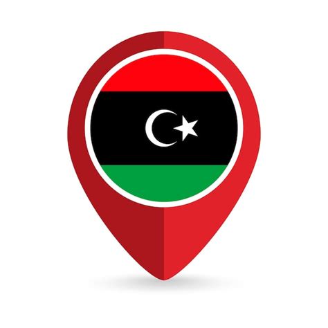 Premium Vector | Map pointer with contry Libya Libya flag Vector ...