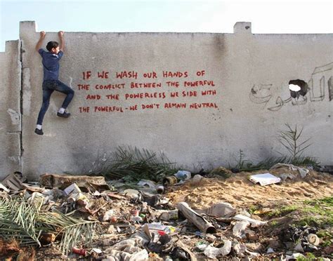 Banksy unveils a new series of pieces in Gaza, Palestine. Banksy ...