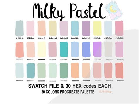 Milky Pastel Color Color Palette Soft Pastel iPad - Etsy