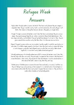 Refugee Week Activity Pack by MissReligionTeacher | TPT