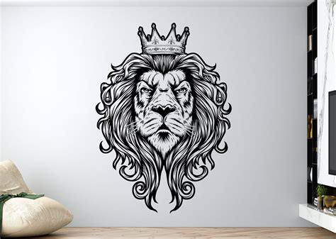 Lion Wall Decal/ Lion Wall Sticker/ Animal Wall Decal K632 - Etsy