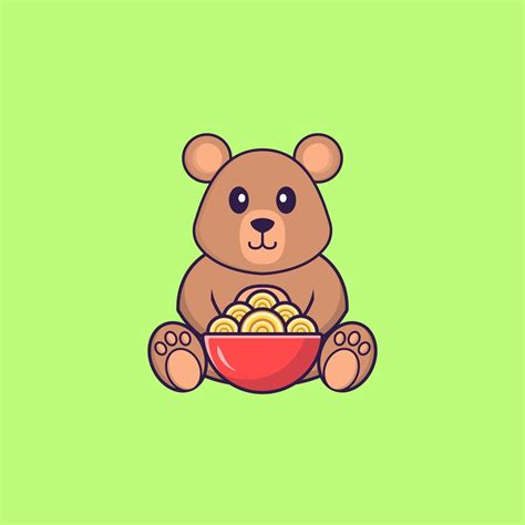 Cute rat eating ramen noodles. Animal cartoon concept isolated. Can ...