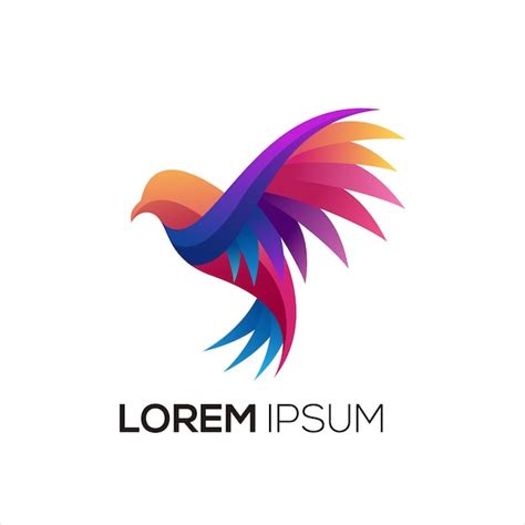 Free Vector | Bird Colorful logo gradient vector