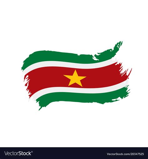 Suriname flag Royalty Free Vector Image - VectorStock