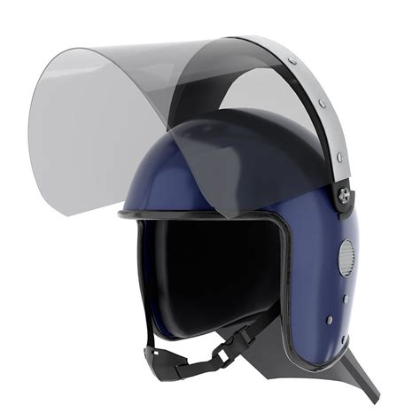 Police Riot Helmet with Glass Visor 3D model | CGTrader