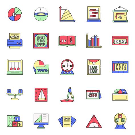 25 Math Vector Icons