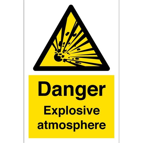 Danger Explosive Atmosphere Safety Signs - from Key Signs UK