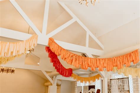 Peachy Streamer Decor for the Casa Blanca Open House in Round Rock ...