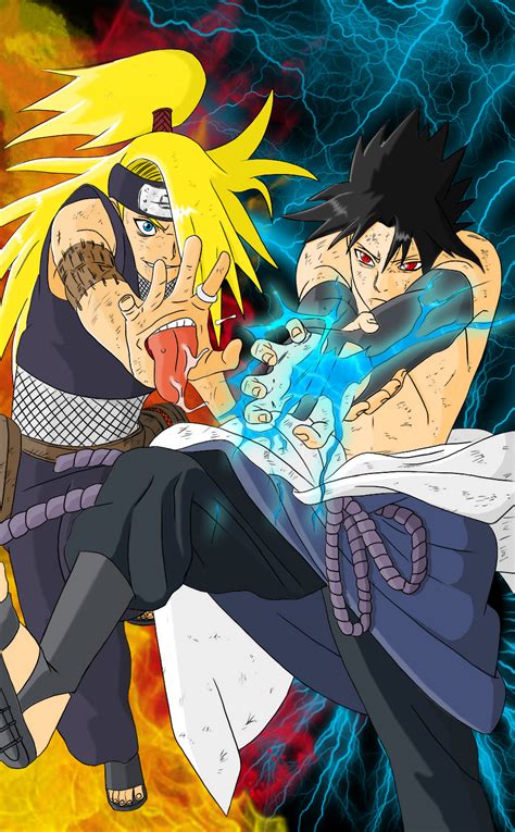 Deidara vs Sasuke by grivitt on DeviantArt