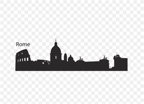 Rome Skyline Silhouette, PNG, 710x592px, Rome, Art, Black, Black And ...