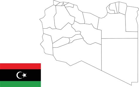 map and flag of Libya 10199279 Vector Art at Vecteezy