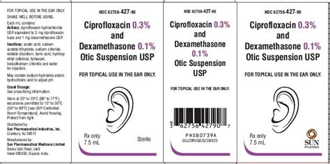 Ciprofloxacin and Dexamethasone Ear Drops: PI - Drugs.com