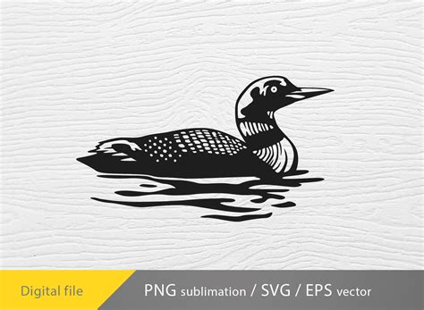 Loon Bird SVG, Loon SVG, Loon Silhouette, Vector Art, Cricut File - Etsy