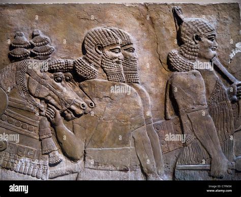 Assyrian Panel in the British Museum in London England Stock Photo - Alamy