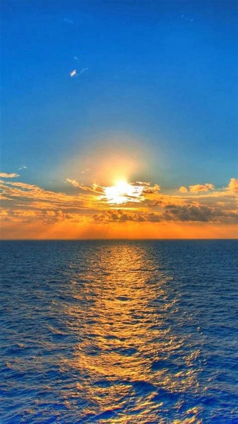 Nature Fantasy Sunrise Over Ocean At Dawn iPhone 8 Wallpapers Free Download