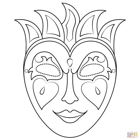 Mardi Gras Mask coloring page | Free Printable Coloring Pages