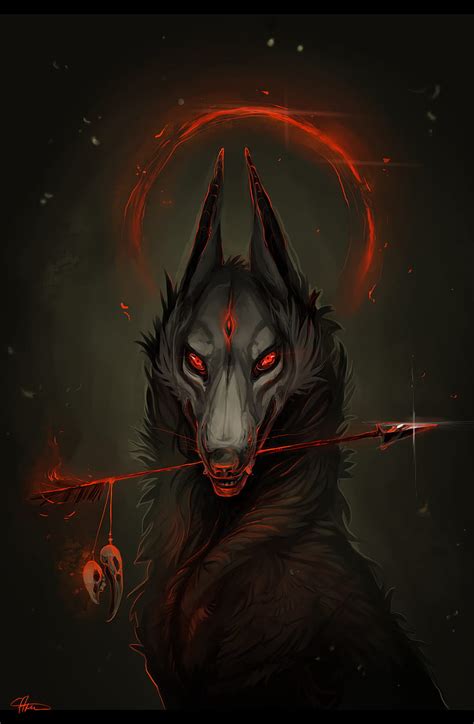 Dark Wolf, evil, fantasy, wolf, HD phone wallpaper | Peakpx