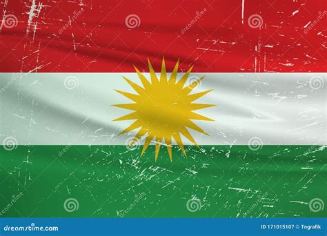 Map Of Kurdistan. Flag Of Kurdistan Maps Territory. Outline Map ...