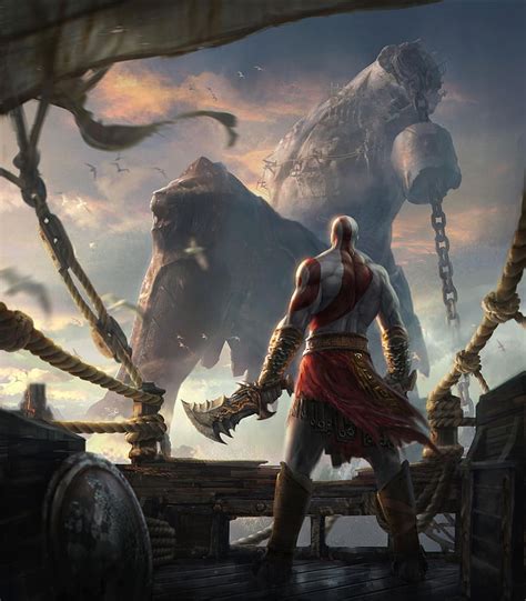 HD wallpaper: god of war concept art artwork chains blades kratos god ...