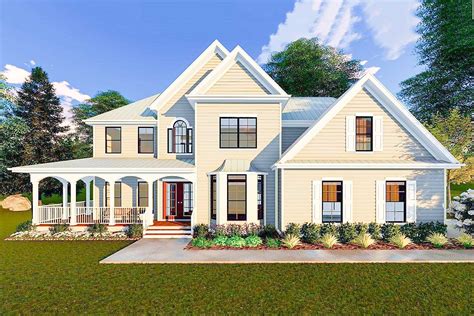 Victorian Farmhouse Plan with Grand Wraparound Porch - 62619DJ ...