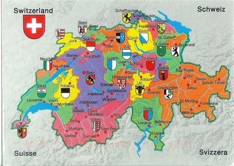 Switzerland Map | Switzerland Map Card | Remembering Letters and ...